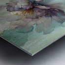 turquoise vintage flowers Metal print