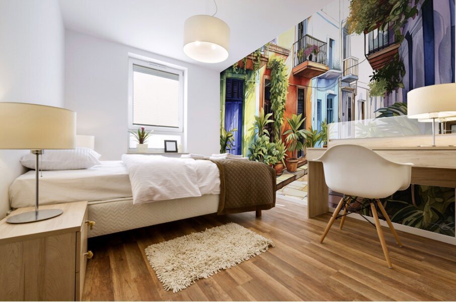 STREET ON THE ISLAND Impression murale