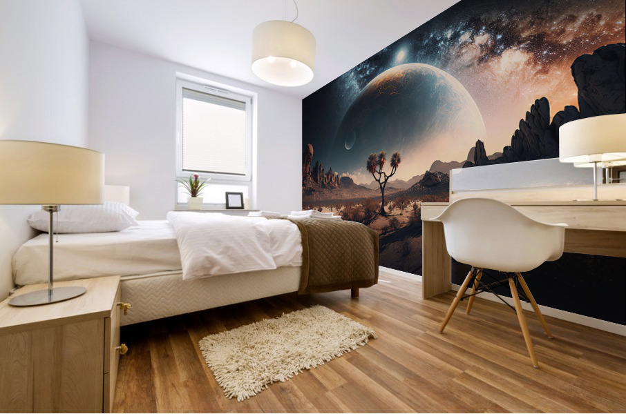 planet x2 earth Mural print