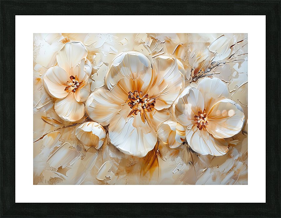 White flowers B Picture Frame print