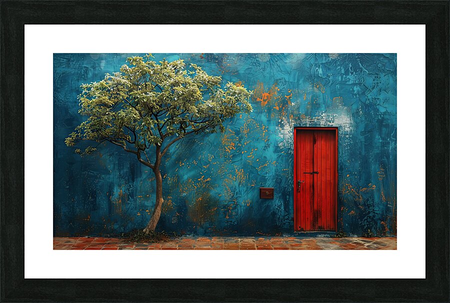 Red Door Picture Frame print