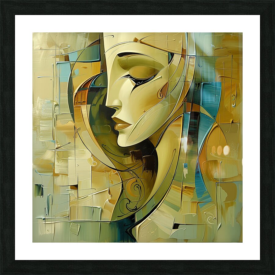 woman on face Picture Frame print