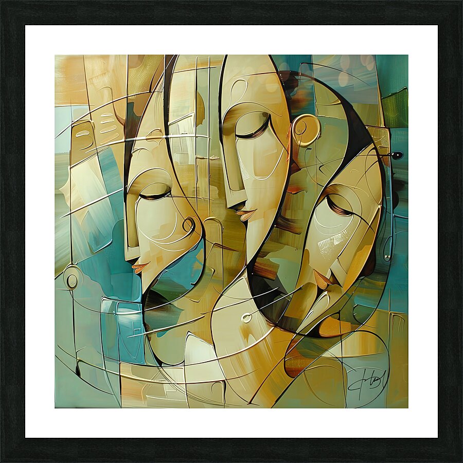 women faces style Picture Frame print