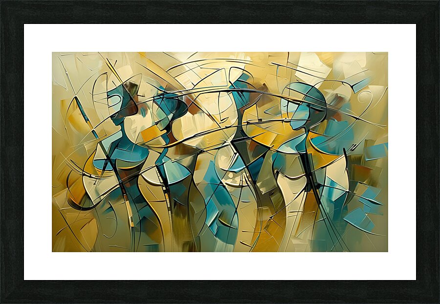 spatula paint movement Picture Frame print