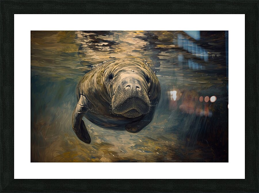 sea ​​cow Picture Frame print