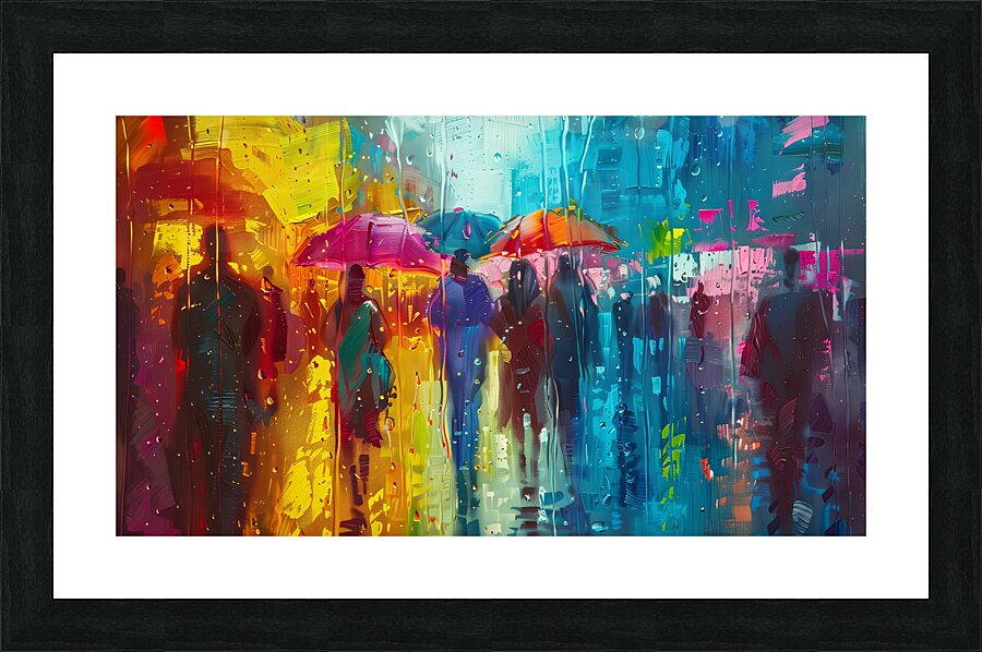 group in the rain Impression et Cadre photo