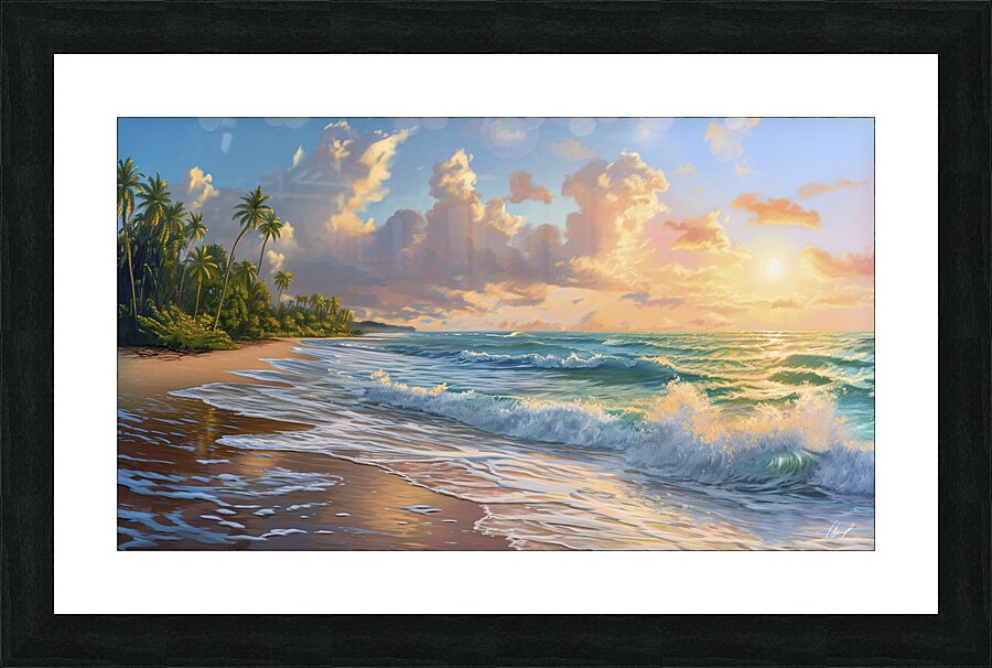 sunset in paradise Picture Frame print