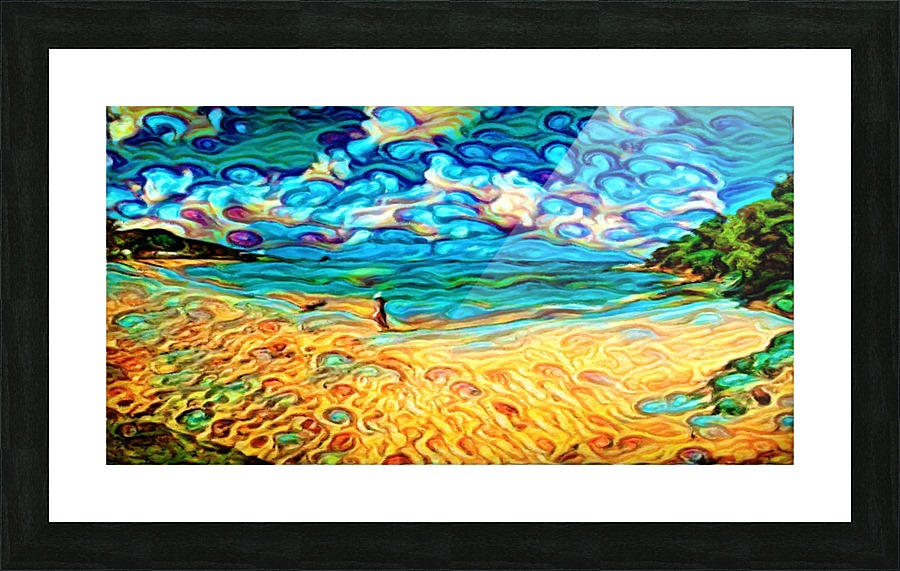 Women In The Beach Picture Frame print