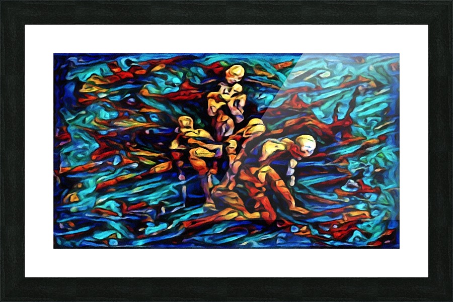 HUMANS BLUE Impression et Cadre photo