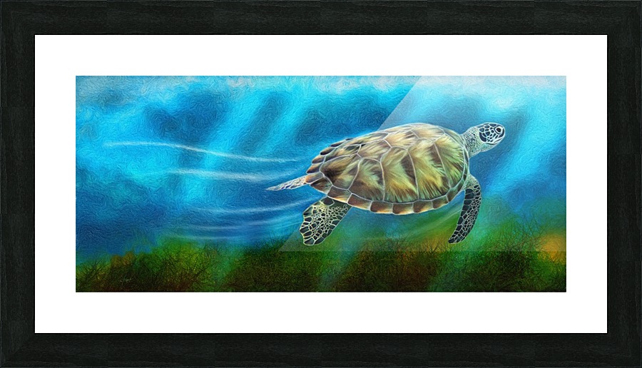 TURTLE IN THE OCEAN Impression et Cadre photo