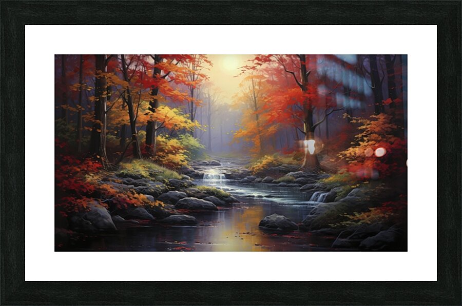 autumn in the forest Picture Frame print