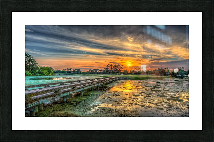 Golf Sunset Picture Frame print