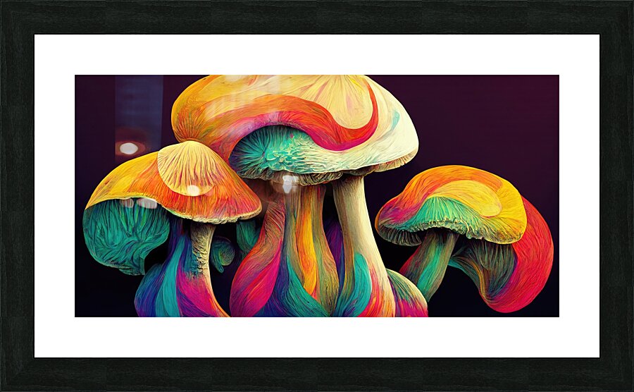 colored mushrooms Impression et Cadre photo