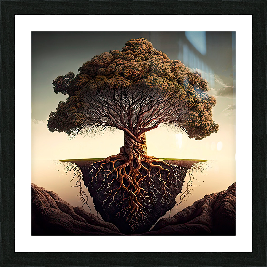 The roots of life Picture Frame print