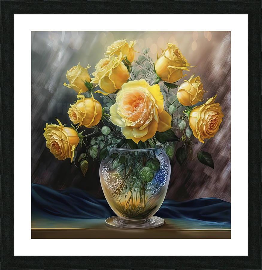 Flowers from the 50s Picture Frame print