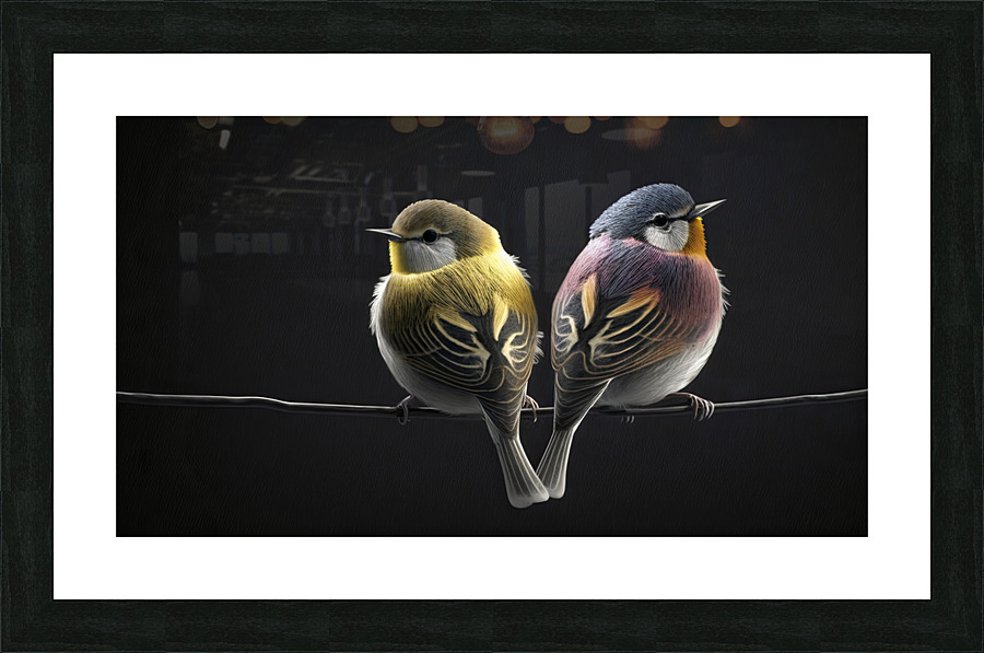 together in the night Picture Frame print