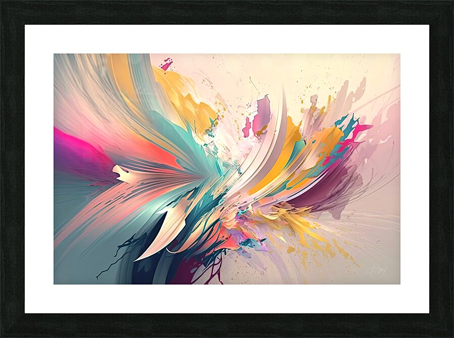 pastel abstract brushes Impression et Cadre photo