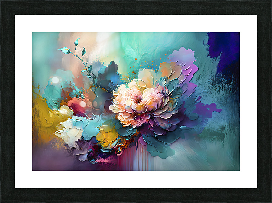 colors with brush Picture Frame print