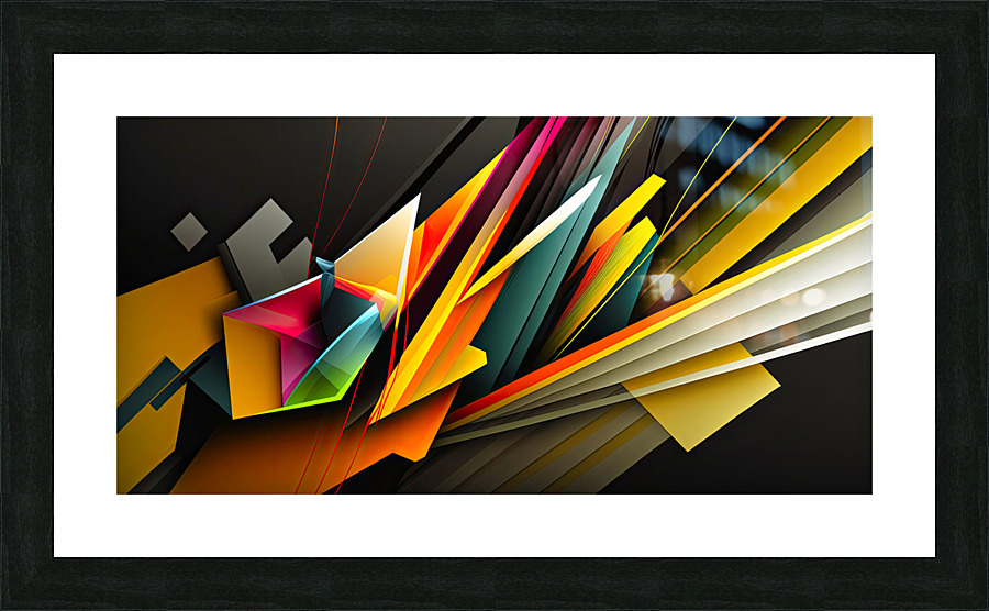 lines colors art wall Picture Frame print