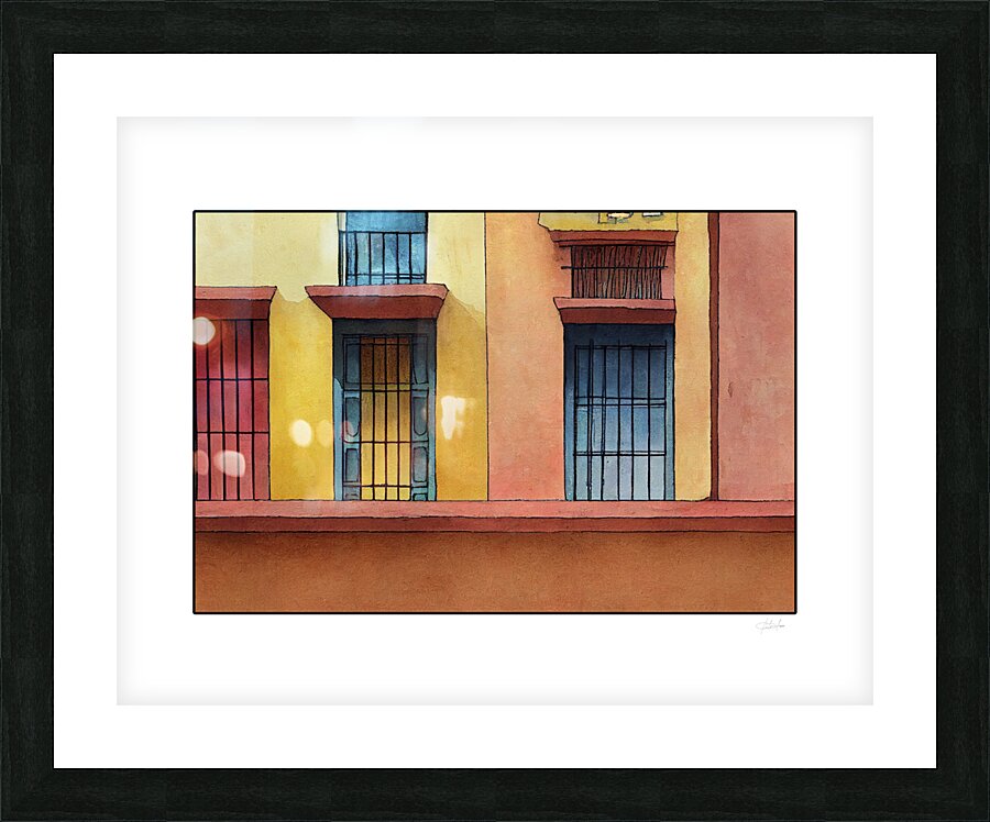 colored windows Picture Frame print