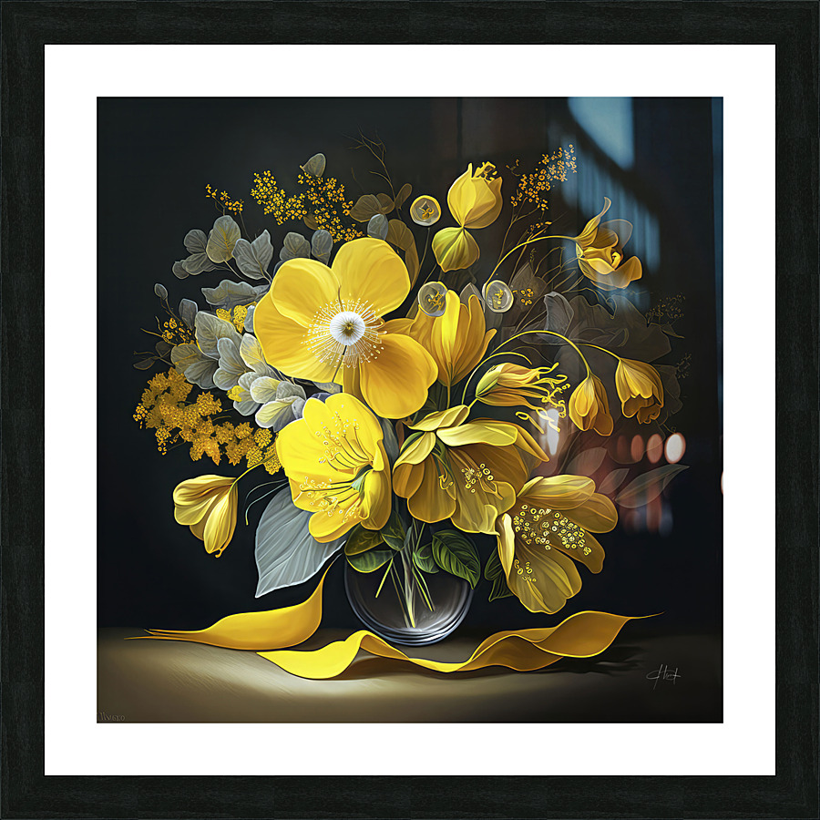 yellow flowers art Impression et Cadre photo