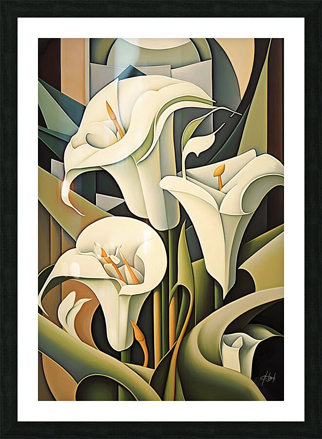 lilies Picture Frame print