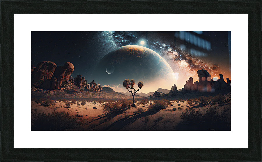planet x2 earth Picture Frame print