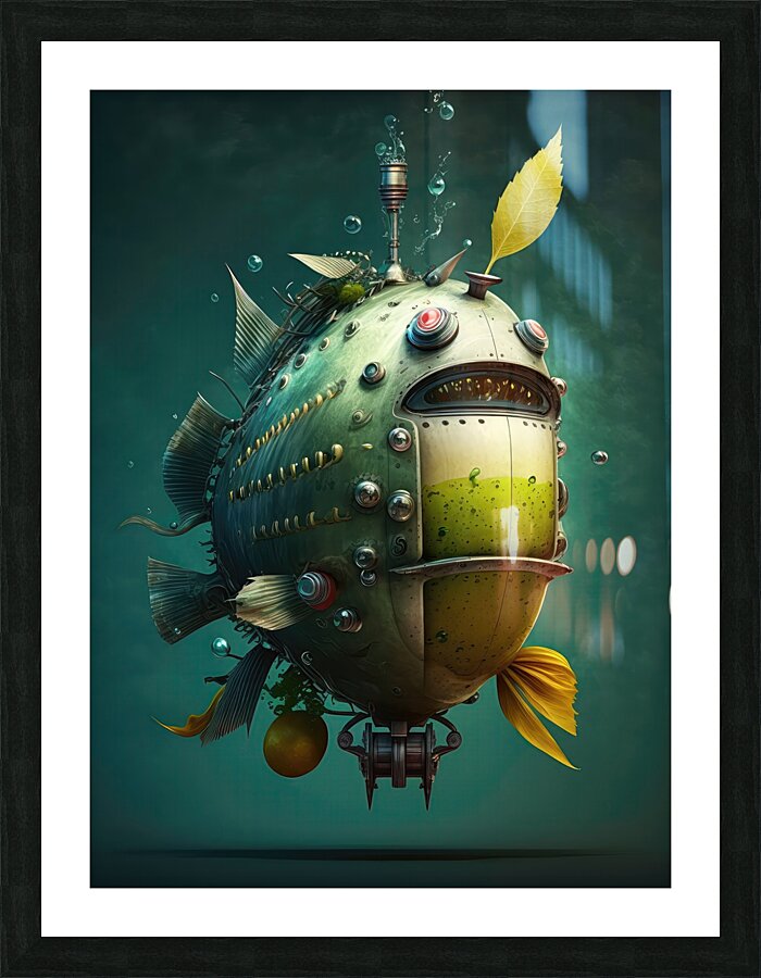 fisherman new technology Picture Frame print