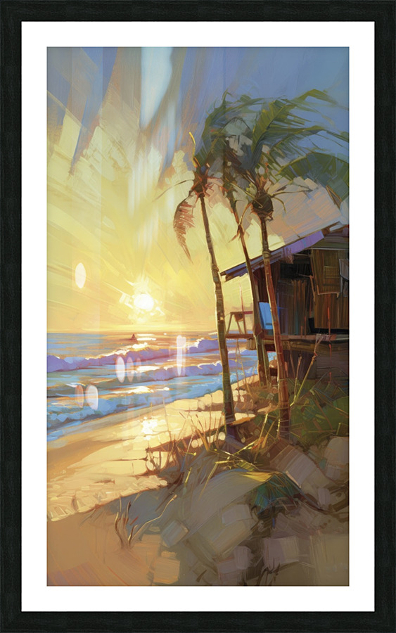 tropical beach concept IV Picture Frame print