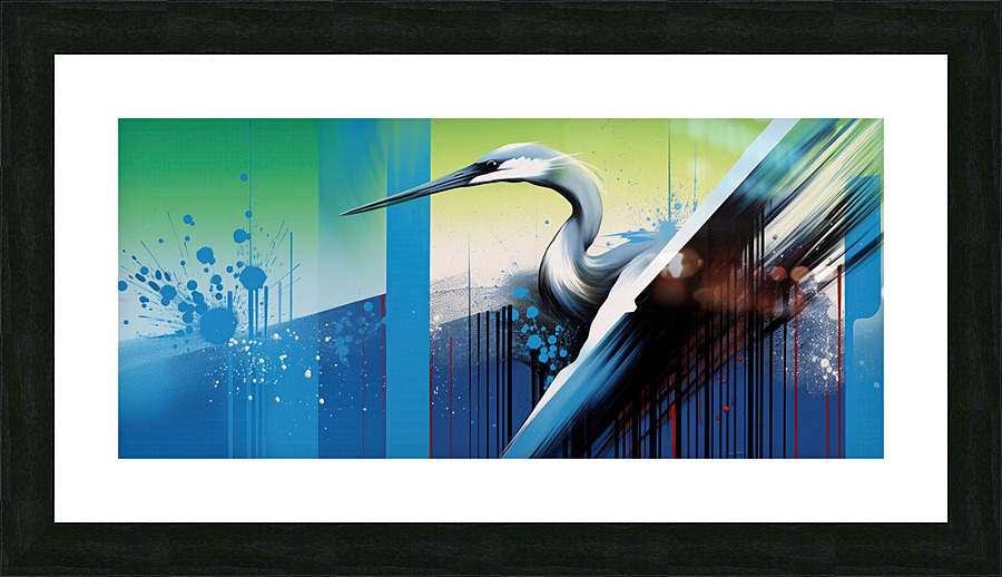 florida bird abstract Picture Frame print