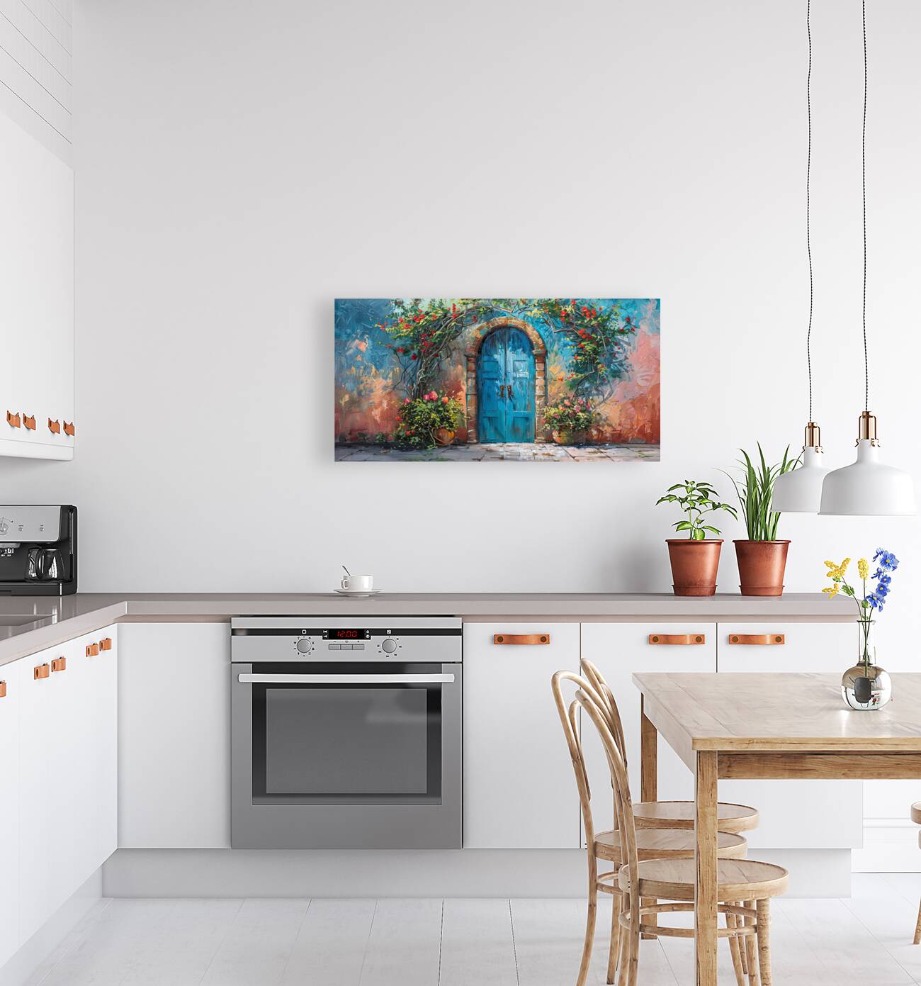 old blue door Reproduction