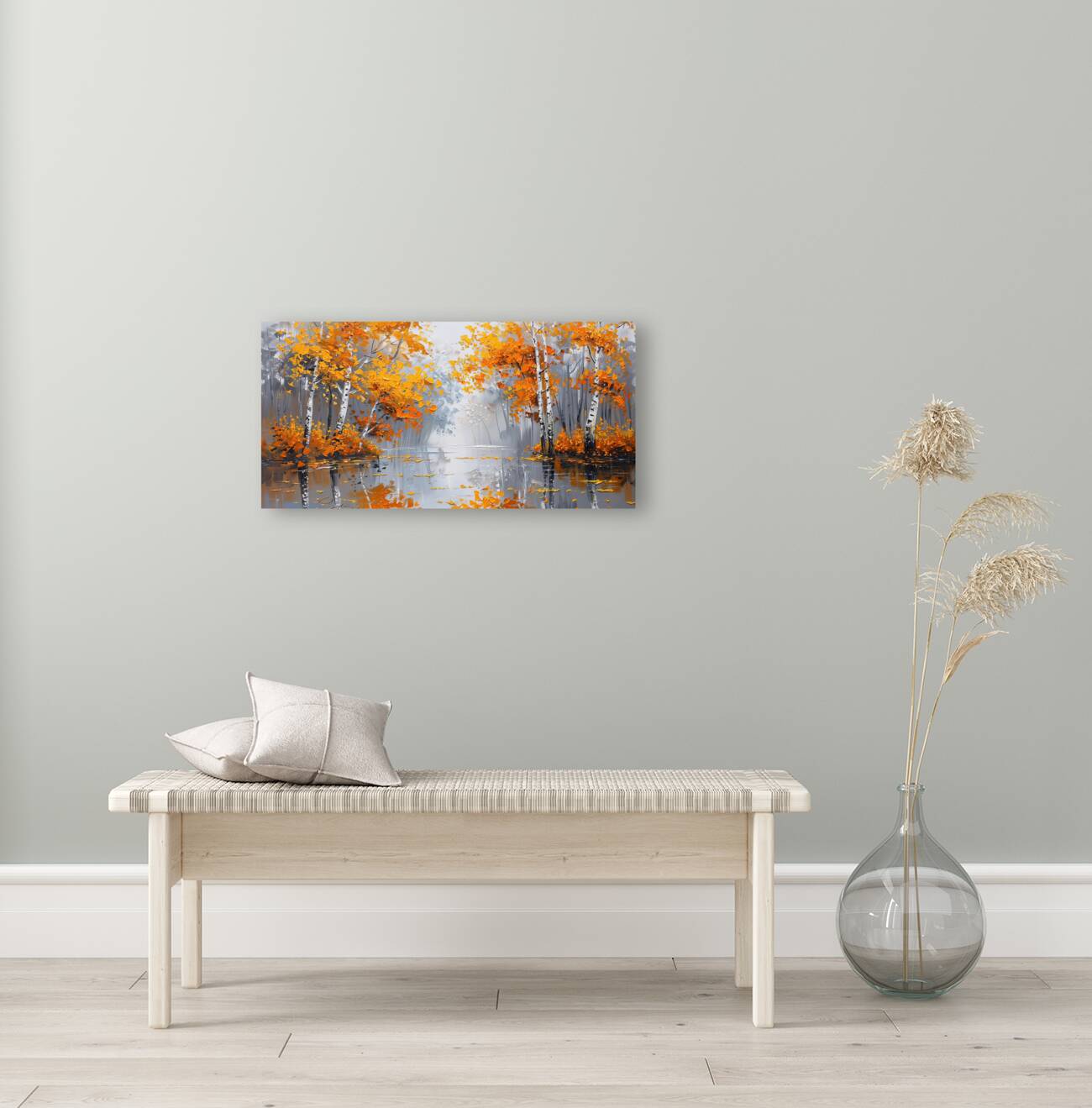 autumn in orange color Reproduction