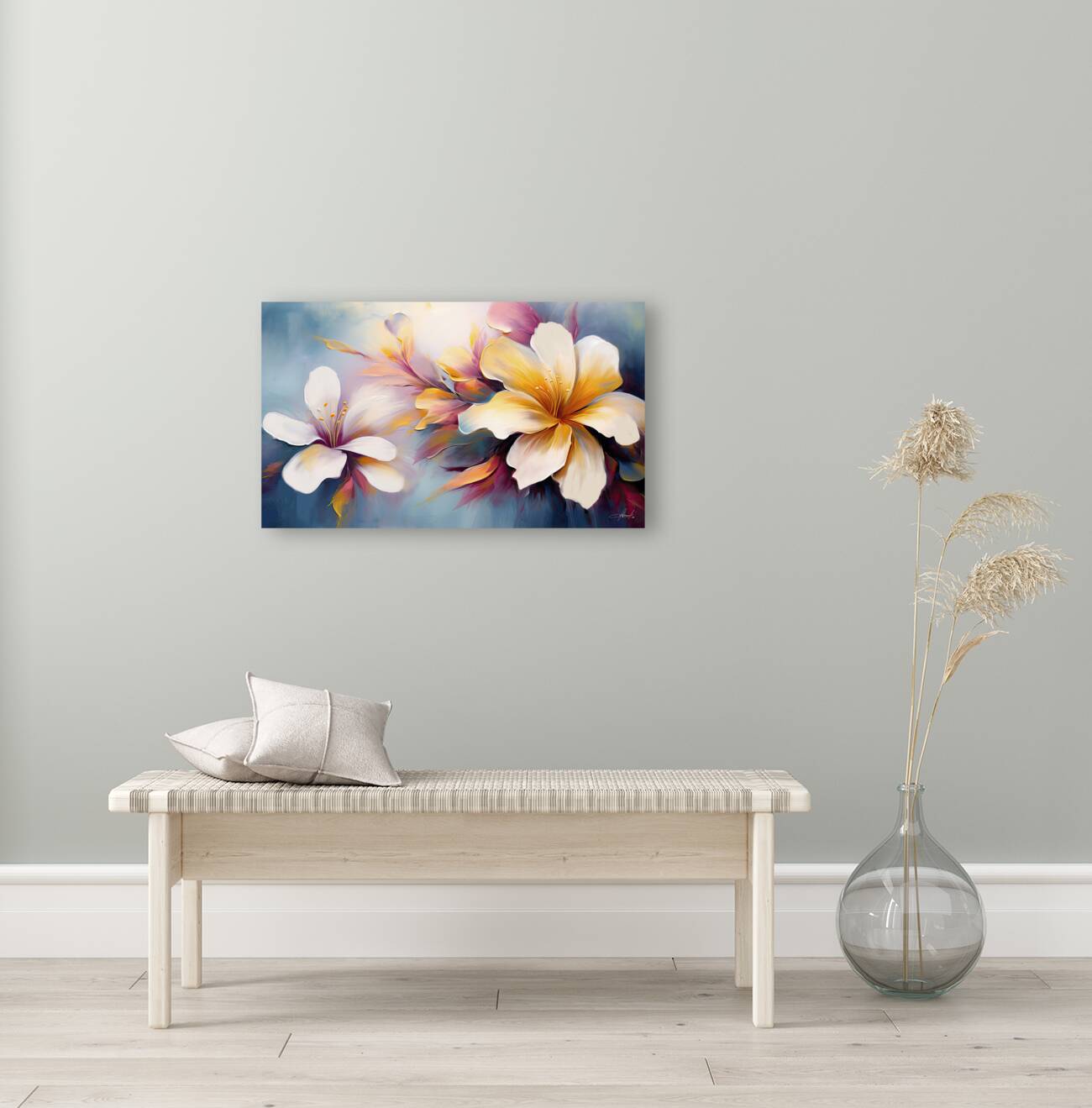 tropical white poppy Reproduction