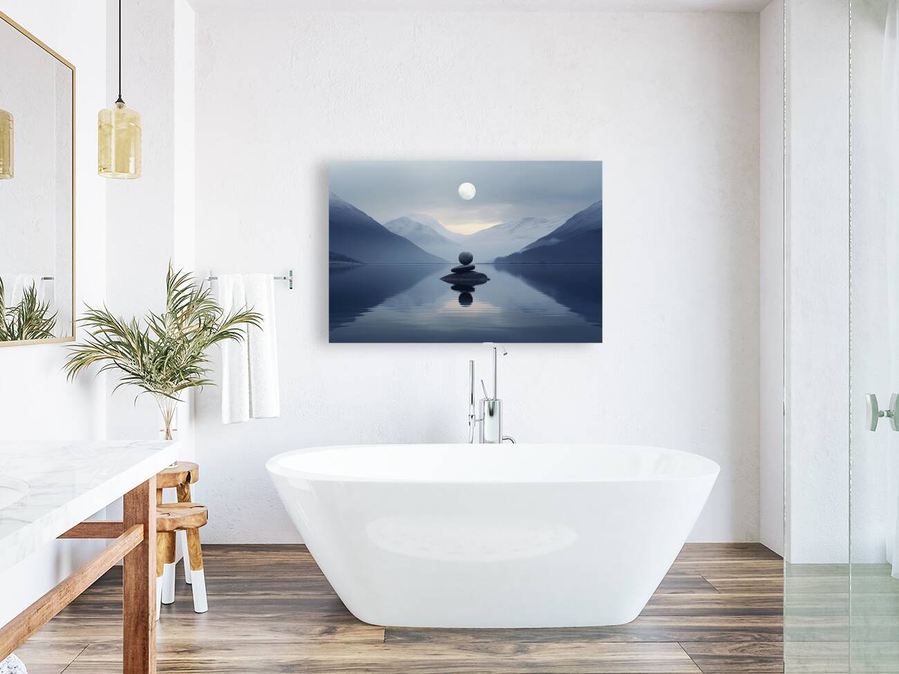 when the moon looks at the rock Reproduction