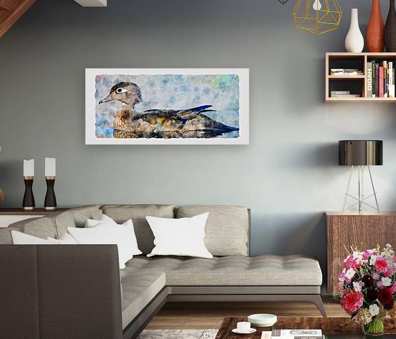 Duck in Lake Reproduction