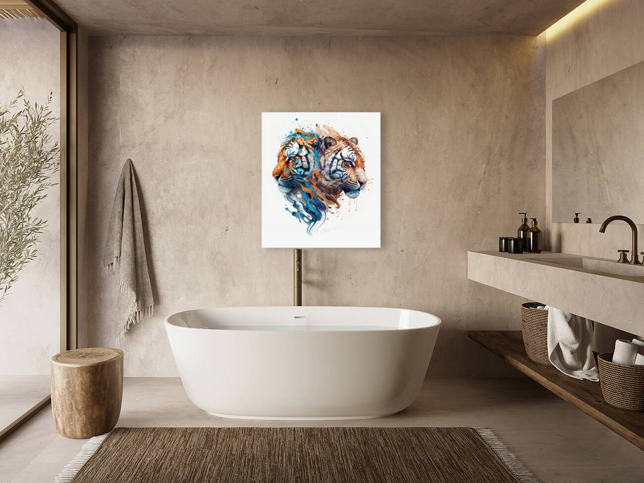 tigers in colors Reproduction