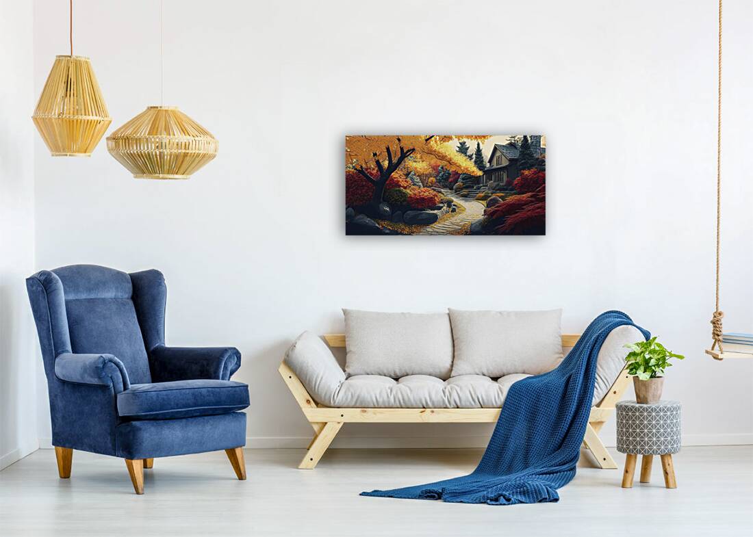 house in autumn Reproduction