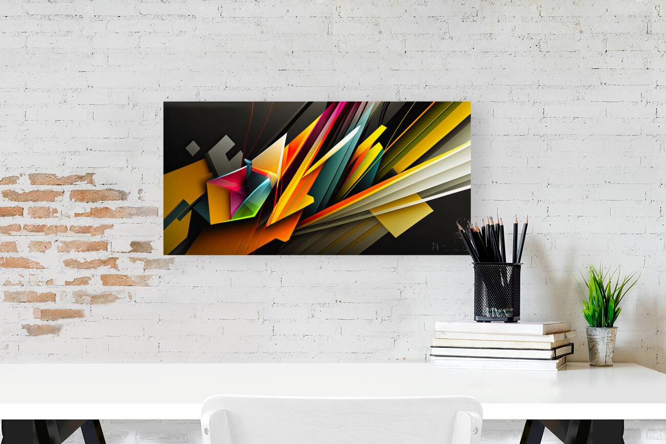 lines colors art wall Reproduction