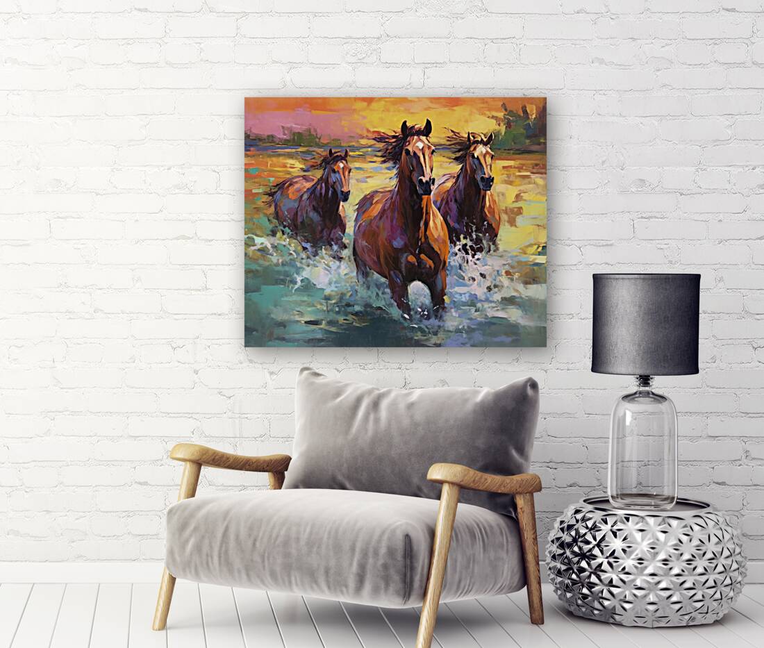 running horses Reproduction