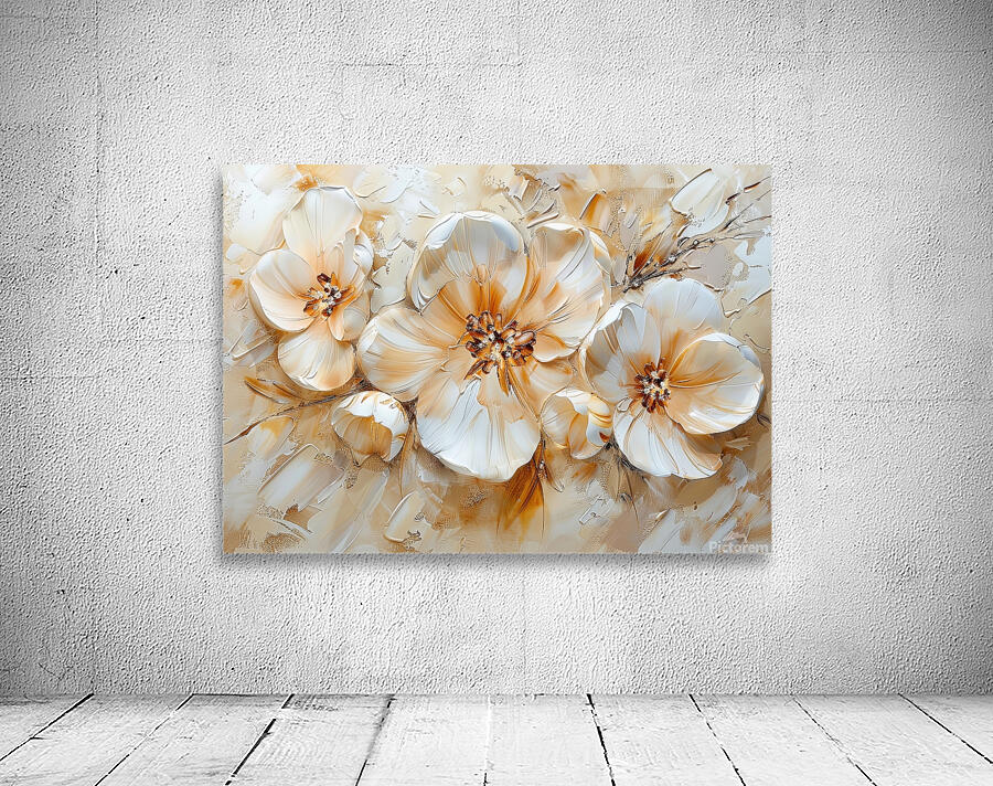 White flowers B Wall Preview