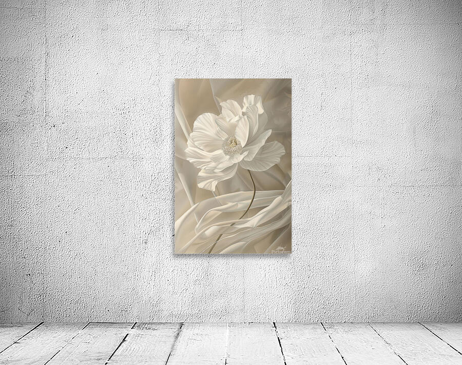 White Flowers Fabric:C Wall Preview