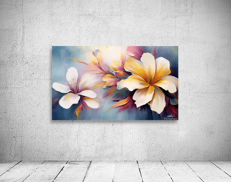 tropical white poppy Wall Preview