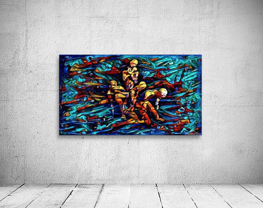 HUMANS BLUE Wall Preview