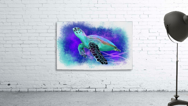 Splashed Water Turtle Wall Preview