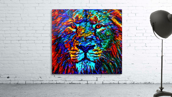 Lion Color Face Painting Wall Preview