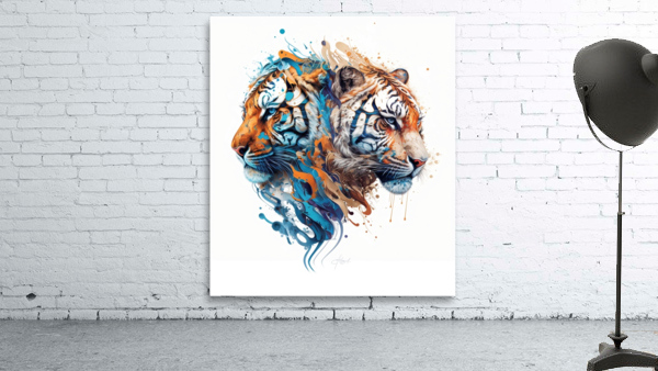 tigers in colors Wall Preview