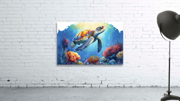 turtle in the tropics Wall Preview