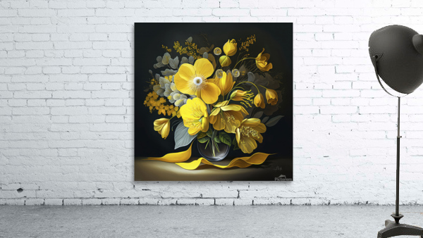 yellow flowers art Wall Preview