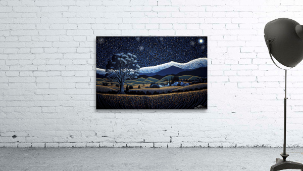 starry night over plains Wall Preview