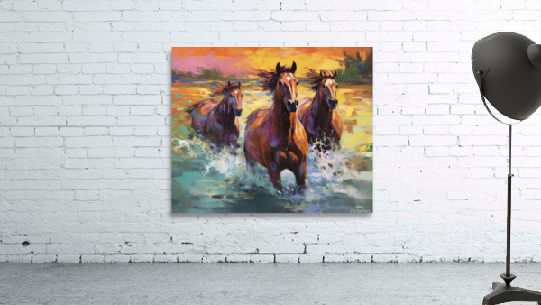 running horses Wall Preview